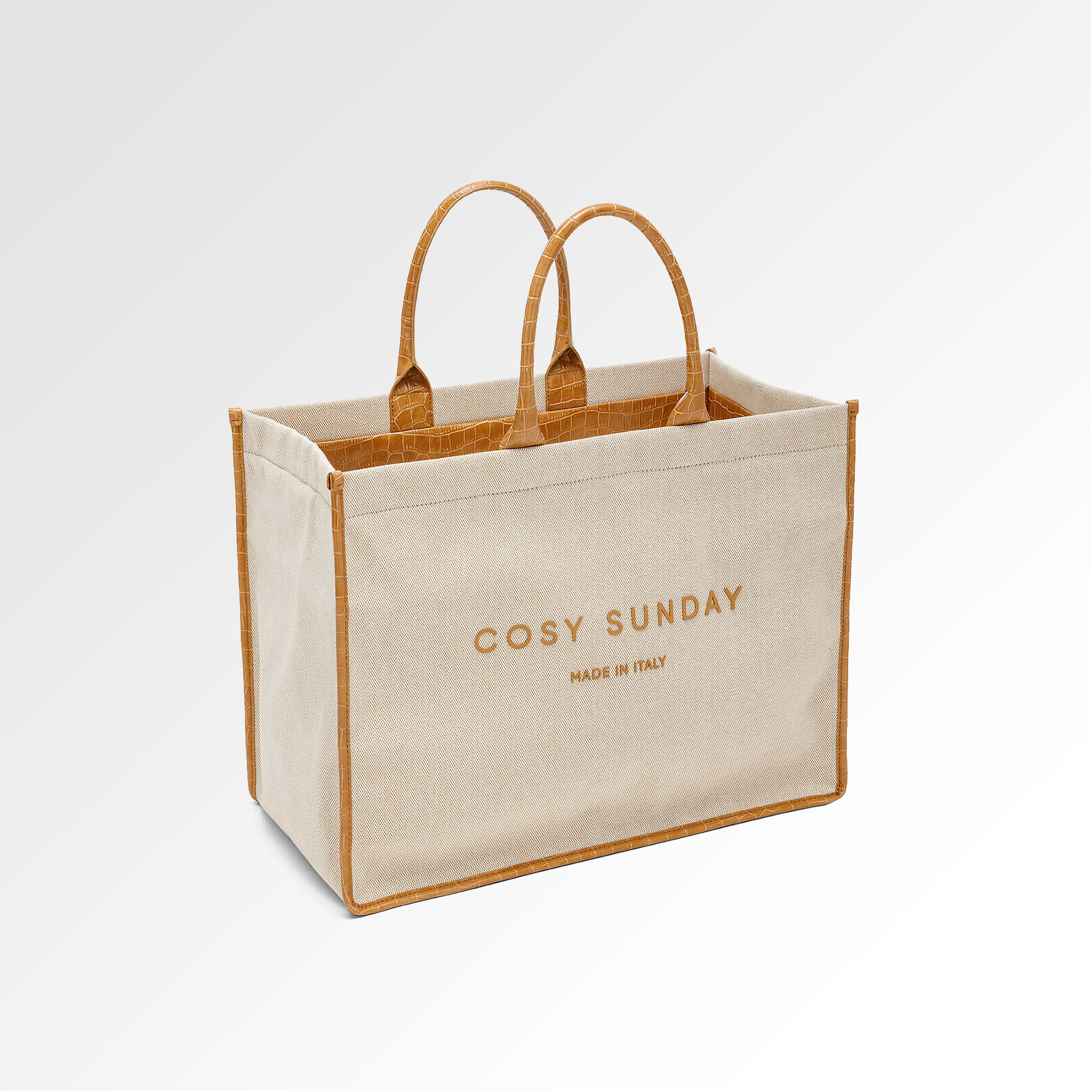 Carry Me Honey canvas, vegan plant-based leather - COSY SUNDAY