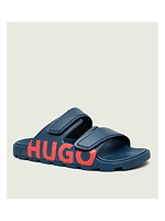HUGO sandal black white כפכפים הוגו נייבי לוגו אדום
