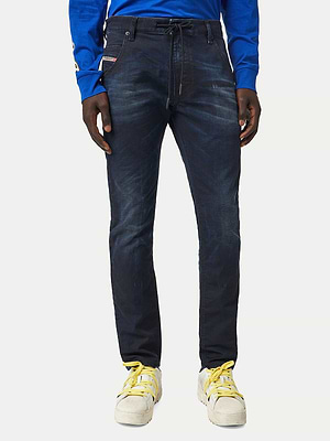 DIESEL krooly jogg tapered sweat jeans כחול כהה
