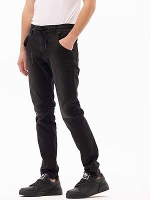 DIESEL jogg jeans black גינס ארוך בצבע שחור