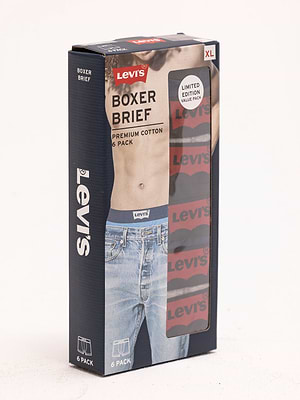 LEVI'S 6 PACK UNDERWEAR מארז 6 יחידות בקופסא