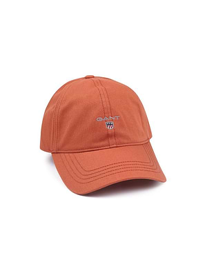 GANT unisex shield cap orange כובע עם רקמה קטנה בחזית בצבע כתום מעושן