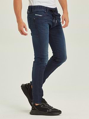 DIESEL jeans jogg גינס בצבע כחול כהה משופשף
