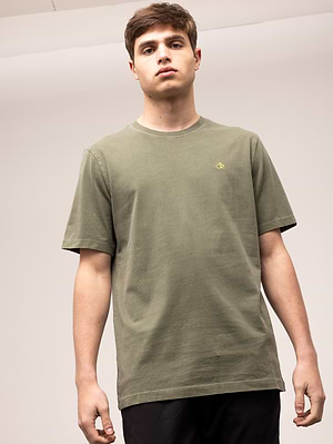 scotch and soda green t shirt חולצה בצבע ירוק לוגו קטן צהוב