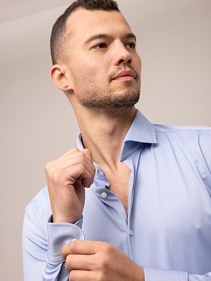 HUGO BOSS light blue slim fit  Buttoned shirt חולצה מכופתרת בצבע תכלת