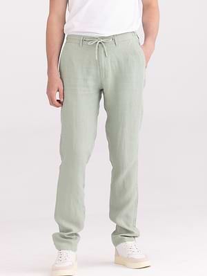 BGS linen pants מכנס ארוך פשתן ירוק עדין