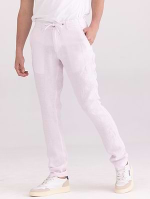 BGS linen pants מכנס ארוך פשתן ורוד עדין