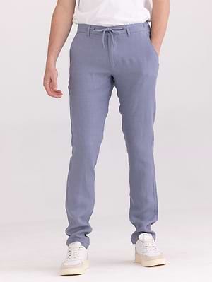 BGS linen pants מכנס ארוך פשתן כחול אוקיינוס