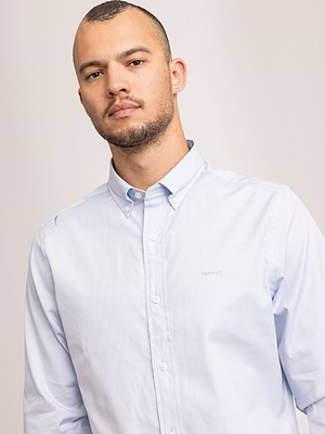 חולצה מכופתרת light blue GANT oxford Slim Fit תכלת