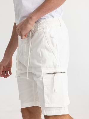 RAPPER short cargo pants דגמח קצר בצבע לבן