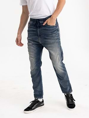 DIESEL jeans jogg גינס בצבע כחול כהה משופשף