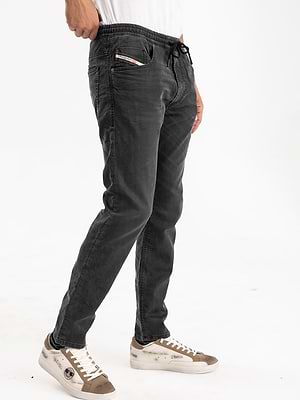 DIESEL jeans jogg גינס בצבע אפור כהה משופשף