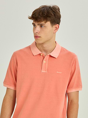גאנט פולו בצבע אפרסק בהיר GANT polo (regular fit) Sunfaded pique ss rugger - M