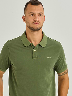 גאנט פולו בצבע ירוק GANT polo (regular fit) Sunfaded pique ss rugger pine green