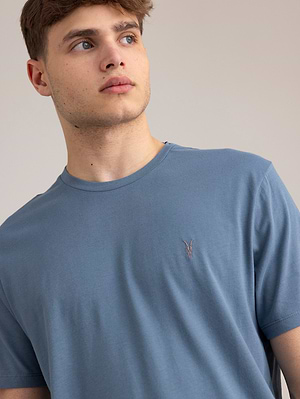 ALLSAINTS blue small logo חולצה בצבע כחול פטרול