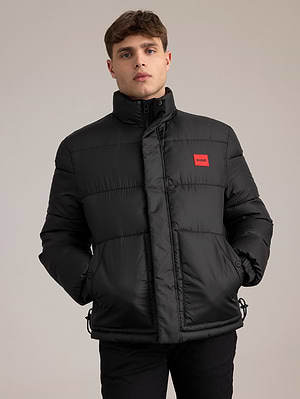 BOSS black red jacket pufferמעיל פוך לוגו אדום