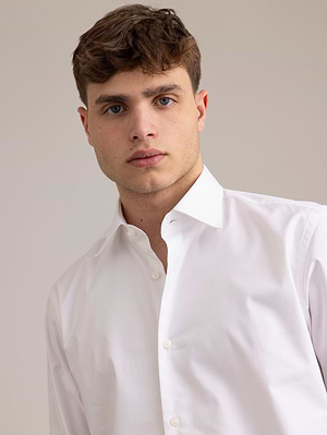 HUGO BOSS white slim fit Buttoned shirt חולצה מכופתרת בצבע לבן