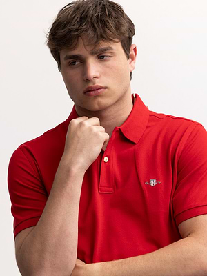 גאנט פולו בצבע אדום GANT polo (slim fit) shield red