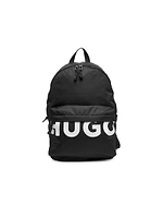HUGO backpack black תיק גב לוגו המותג קרבון