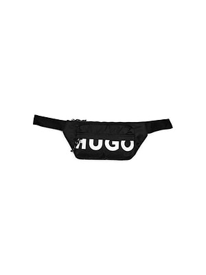 HUGO pouch black תיק פאוץ שחור לוגו הוגו בחזית