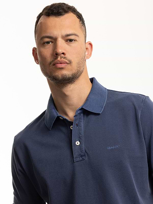 גאנט פולו בצבע נייבי אבן GANT polo (regular fit) Sunfaded pique ss rugger