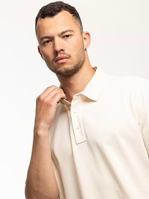 גאנט פולו בצבע קרם אבן GANT polo (regular fit) Sunfaded pique ss rugger
