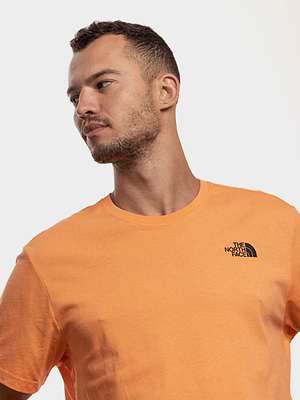 THE NORTH FACE orange black t shirt חולצה בצבע כתום עם לוגו שחור