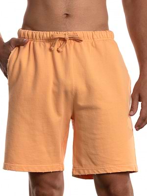 PALM MYKONOS orange short pants מכנס מישמיש אוברסייז קרעים (חלק מסט)