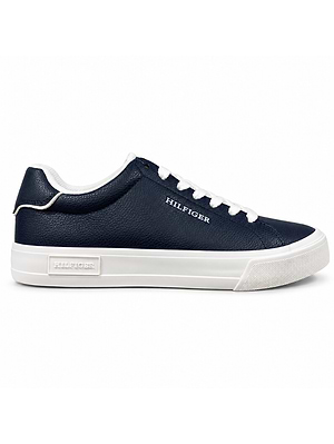 TOMMY HILFIGER rawly dark blue 401  סניקרס בצבע נייבי עם לוגו לבן וסוליה לבנה