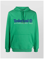 TIMBERLAND green big  logo hoodie קפוצון בצבע ירוק עם רקמה בחזית המוצר