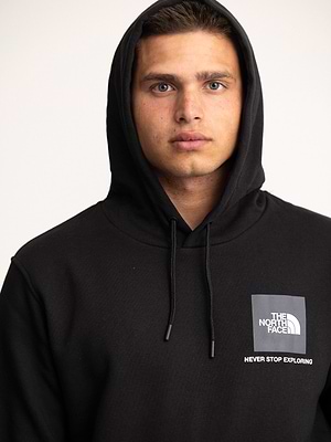 THE NORTH FACE hoodie black small logo קפוצון בצבע שחור לוגו קטן בצד - XL