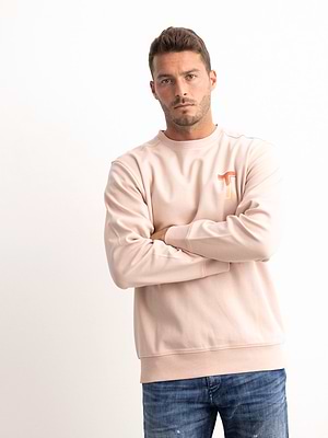 TIMBERLAND sweatshirt T small logo סווטשירט בצבע ניוד עם לוגו T