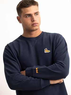 TIMBERLAND sweatshirt navy boot small logo סווטשירט בצבע נייבי עם לוגו מגף צידי