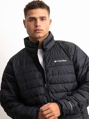 COLUMBIA powder lite black jacket מעיל בצבע שחור תרמי