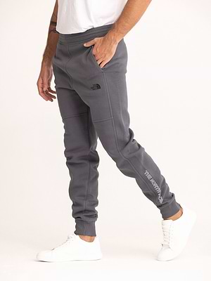 THE NORTH FACE long pants dark gray small logo מכנס טרנינג ארוך בצבע אפור בטון עם לוגו קטן