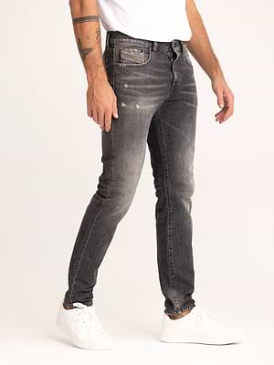 DIESEL jeans d-struk בצבע אפור גינס משופשף