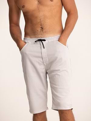 PALM MYKONOS jog short white pants מכנס גוג' קצר בצבע לבן