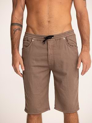 PALM MYKONOS jog short brown pants מכנס גוג' קצר בצבע חום