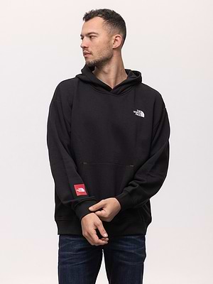THE NORTH FACE black small logo hoodie קפוצון בצבע שחור לוגו לבן