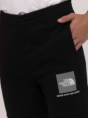 THE NORTH FACE black small logo long pantsמכנס בצבע שחור לוגו ריבוע