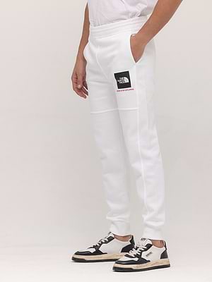THE NORTH FACE white small logo long pants מכנס בצבע לבן עם לוגו ריבוע - XL