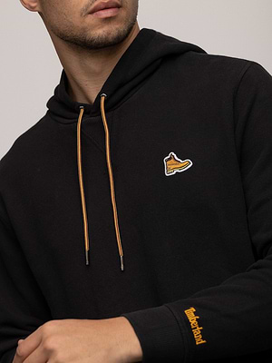 TIMBERLAND hoodie black logo קפוצון בצבע שחור עם לוגו מגף - XL