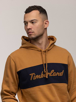 TIMBERLAND hoodie orange logo קפוצון בצבע כתום עם פרווה בחזית