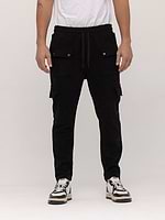 PALM MYKONOS super vintage black cargo דגמח קורדרוי בצבע שחור