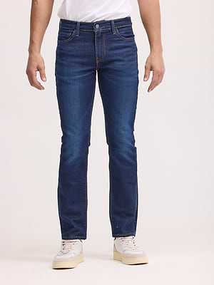 LEVI'S jeans גינס בצבע כחול כהה עם תיפורים בגזרת 511