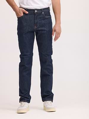 TOMMY HILFIGER jeans גינס בצבע כחול כהה עם תיפורים SLIM FIT