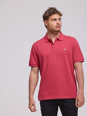 גאנט פולו בצבע אדום אודם GANT polo (REGULAR fit) shield red