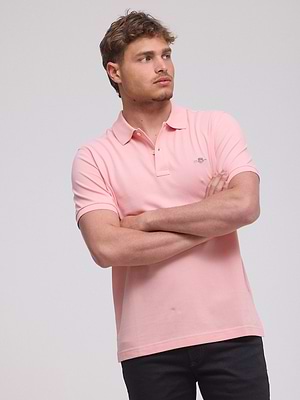גאנט פולו בצבע ורוד GANT polo (SLIM fit) shield pink - m