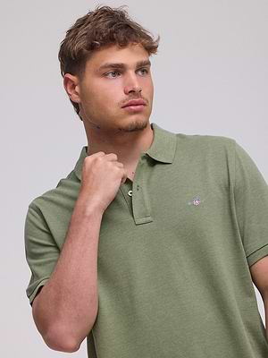 גאנט פולו בצבע ירוק מלאנז GANT polo (REGULAR fit) shield green melanze