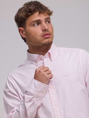 חולצה מכופתרת בצבע ורוד עדין light pink GANT oxford Slim Fit